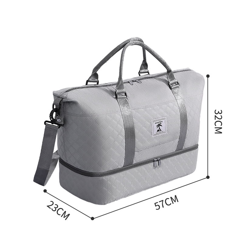 Travel Duffle Bag - Foldable Gym Bag for Women Men, Weekend Bag with Wet Pocket, Hospital Bags for Labor and Delivery, Airplane Travel Essentials for Flying(Pink)