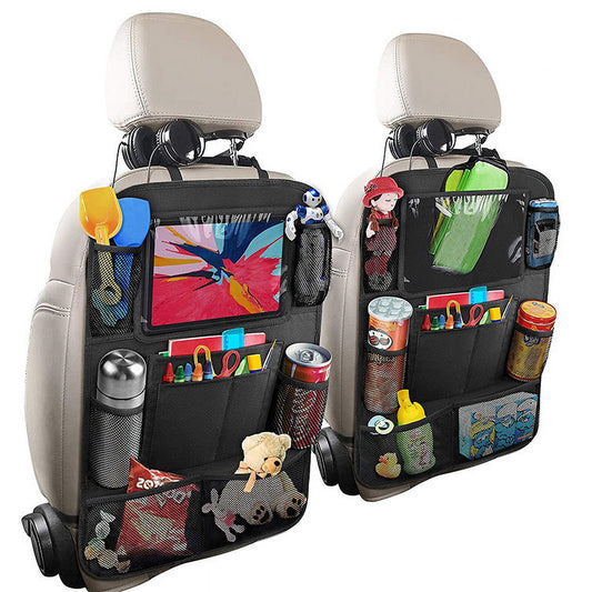 2 Pack Backseat Car Organizer, with 9 Storage Pockets 2 Pack, Black