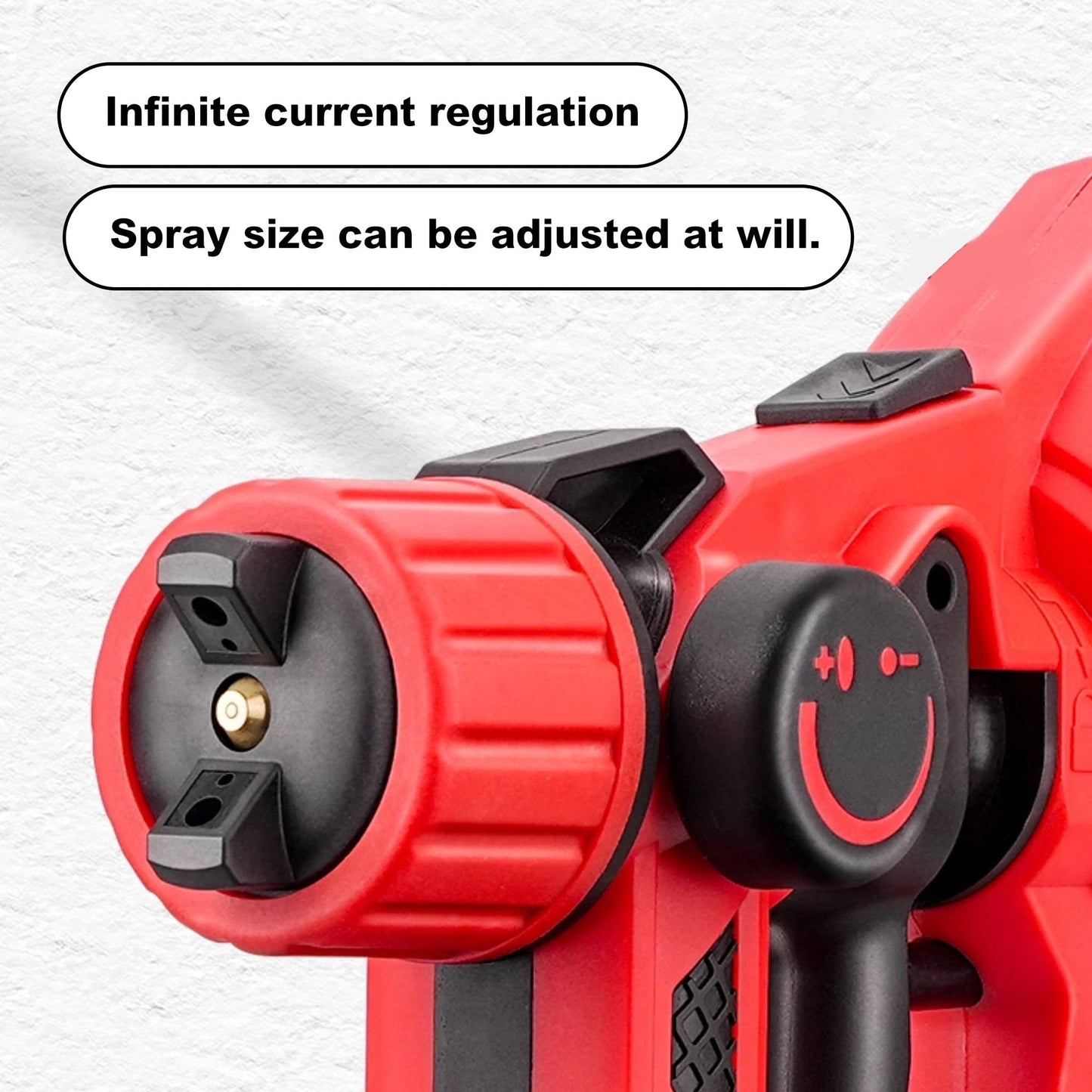 OHHSUN HVLP Cordless Paint Sprayer, Red, 600W, 1200ml Capacity, Spray Gun, 3 lb