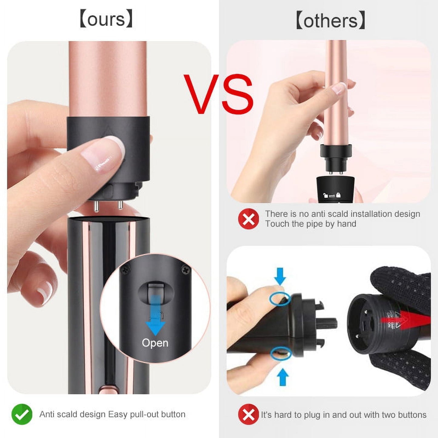 8-in-1 Interchangeable Curling Iron | 450°F Fast Heating | 5 Detachable Barrels for Waves, Curls & Straightening | Auto Shutoff & Travel Case