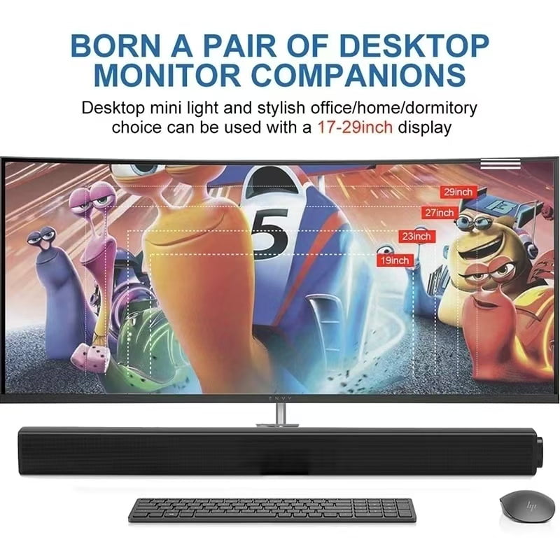 Sound Bar for Smart TV, Soundbar with Bluetooth/Opt/AUX Connect, Volume Boost, 3 Equalizer Modes, for TV/PC/Gaming/Projectors