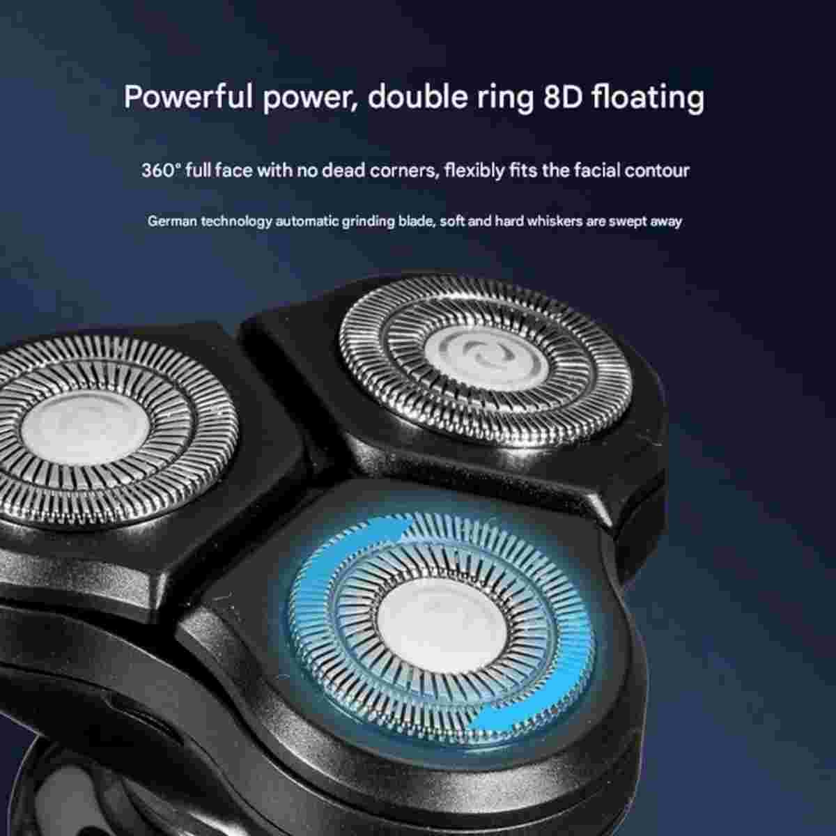 Men's Electric Shaver - Detachable Magnetic 3-in-1 Electric Shaver, IPX7 Waterproof, Type-C Fast Charging, Multi-Function Three-Head Set