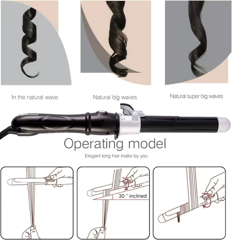 Ceramic 1-Inch Curling Iron, 1-inch barrel produces classic curls-for use on short, medium, and long hair
