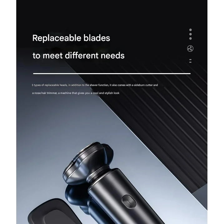 Men's Electric Shaver - Detachable Magnetic 3-in-1 Electric Shaver, IPX7 Waterproof, Type-C Fast Charging, Multi-Function Three-Head Set