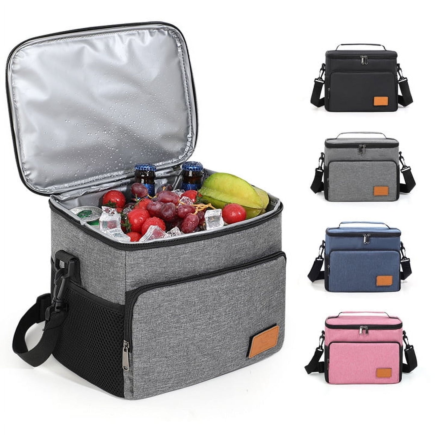 Extra Large Soft Sided Cooler Bag, 48 Can/30L Leakproof Portable Travel Beach Camping Picnic Insulated Coolers Bag, 37qt, Gray