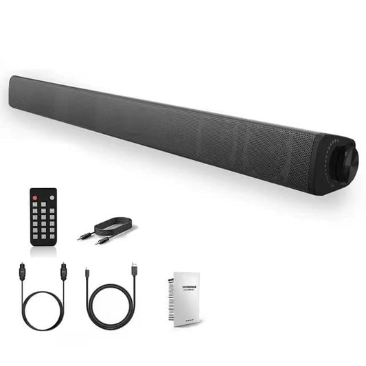 Sound Bar for Smart TV, Soundbar with Bluetooth/Opt/AUX Connect, Volume Boost, 3 Equalizer Modes, for TV/PC/Gaming/Projectors