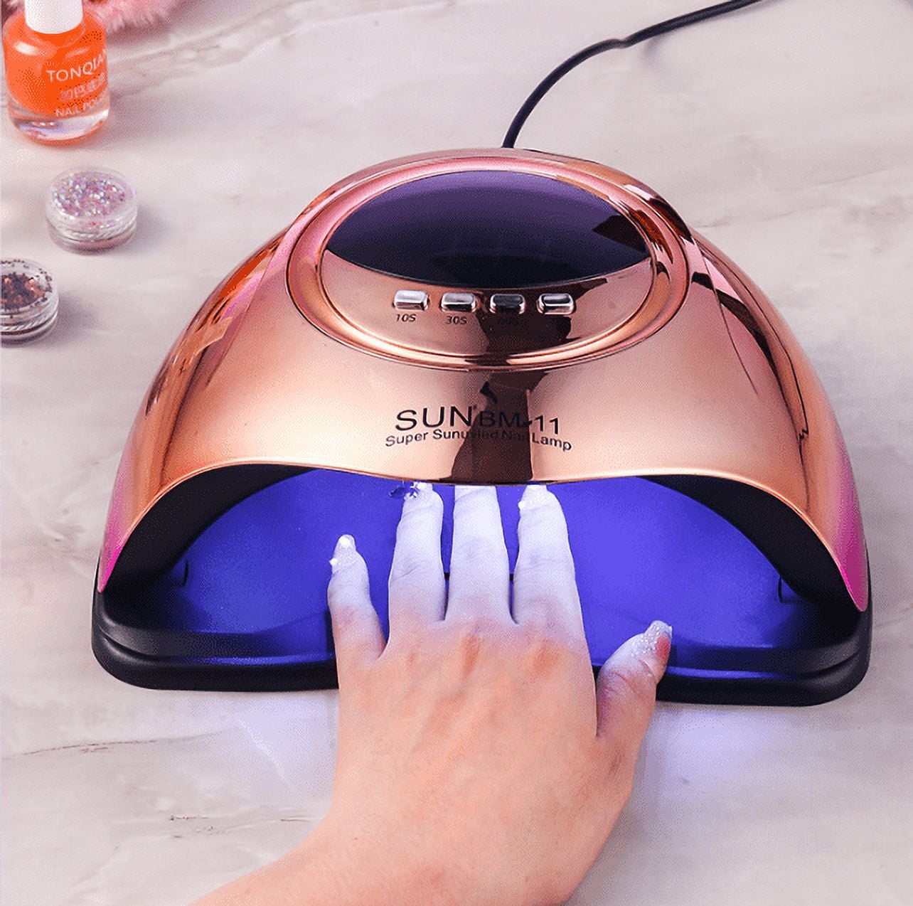 UV Nail Led Lamp, 280W UV Light for Gel Nails with 66 Lamp Beads Nail Lamps 4 Timer Setting & Auto Sensor, Professional UV Led Light Nail Dryer for Curing Gel Polish UV Lamp for Salon Home