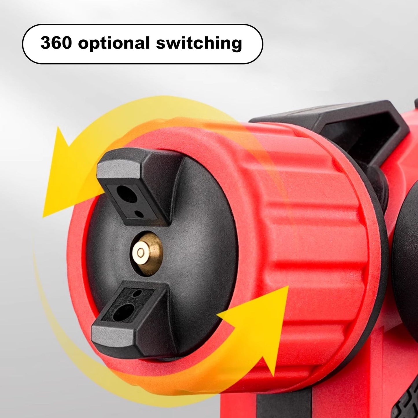 OHHSUN HVLP Cordless Paint Sprayer, Red, 600W, 1200ml Capacity, Spray Gun, 3 lb