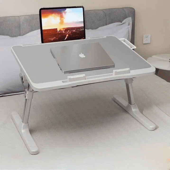 Laptop Desk for Bed, Height & Angle Adjustable Laptop Stand for Bed, Lap Desk Bed Tray Table, Light Weight Foldable Portable Laptop table for Couch Sofa Chair Floor Desk (Gray)
